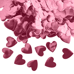 Конфетти фольга Сердце, Розовый, Металлик, 2,5 см, 50 г.